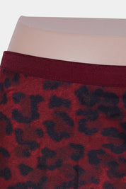 Anine Bing Burgundy Leopard Print Bias Slip Skirt