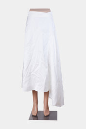 AJE White Asymmetrical Midi Skirt