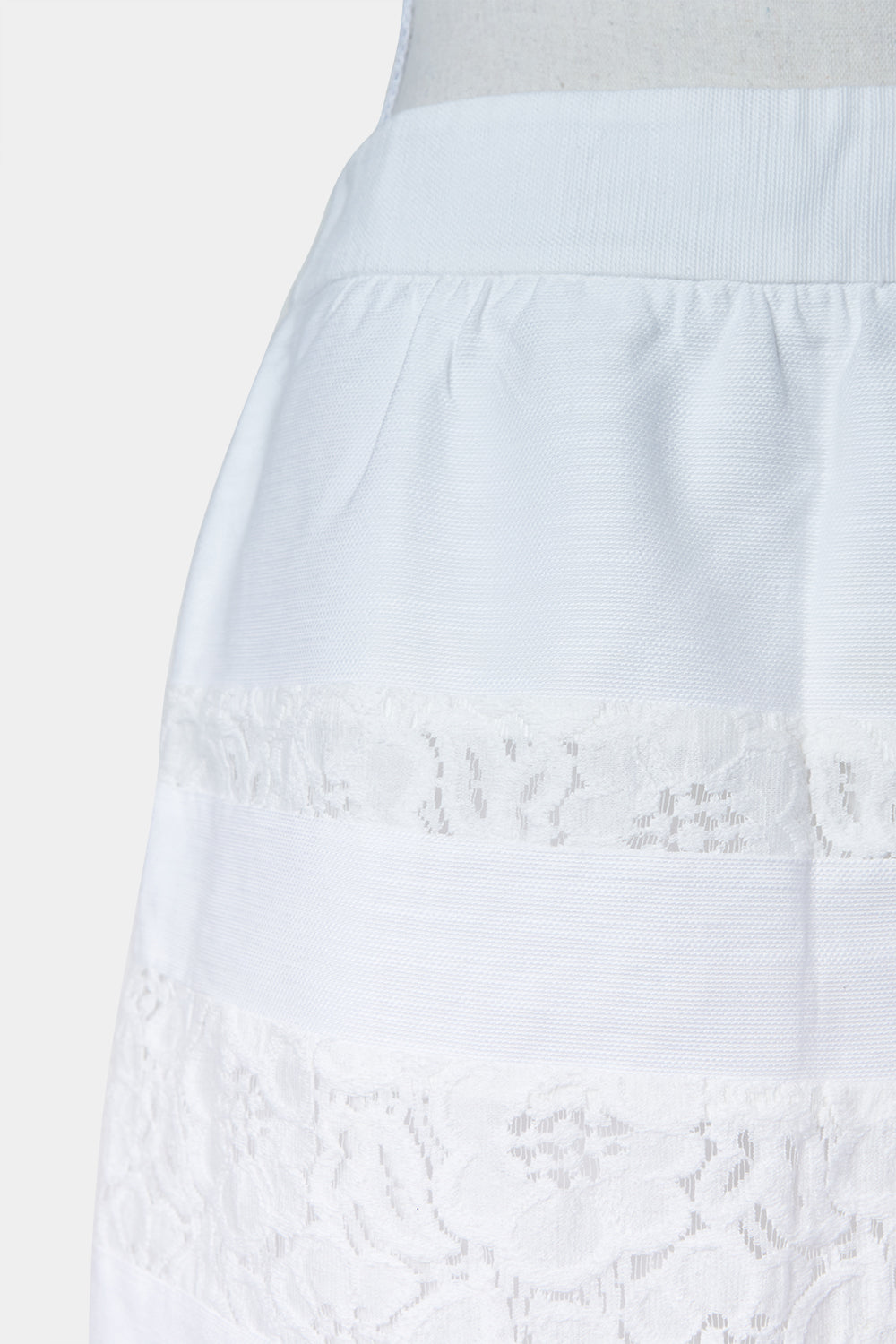 LOFT White Lace Insert Mini Skirt