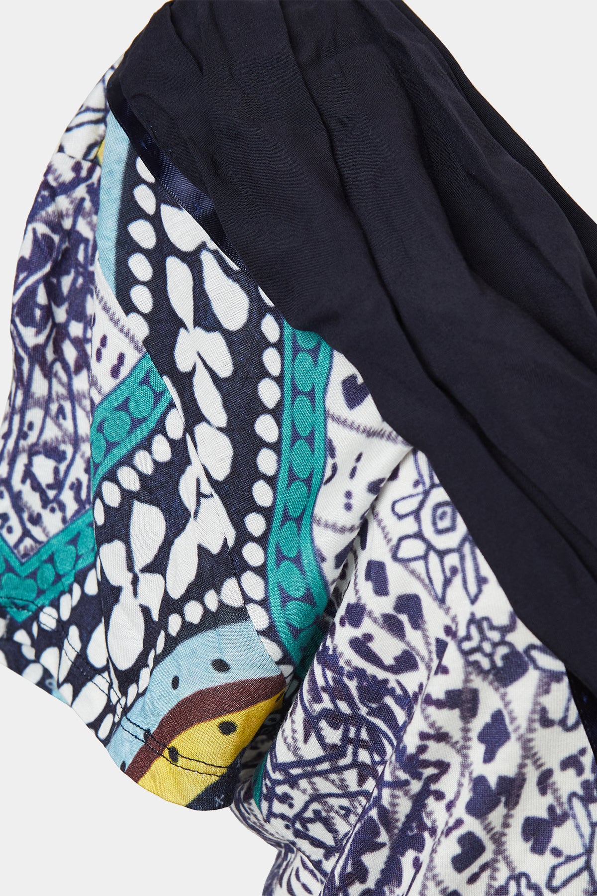 DESIGUAL Navy and White Drape Feature Mini Dress