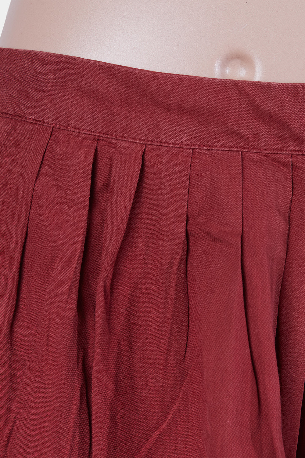 GORMAN Red Pleated Midi Skirt
