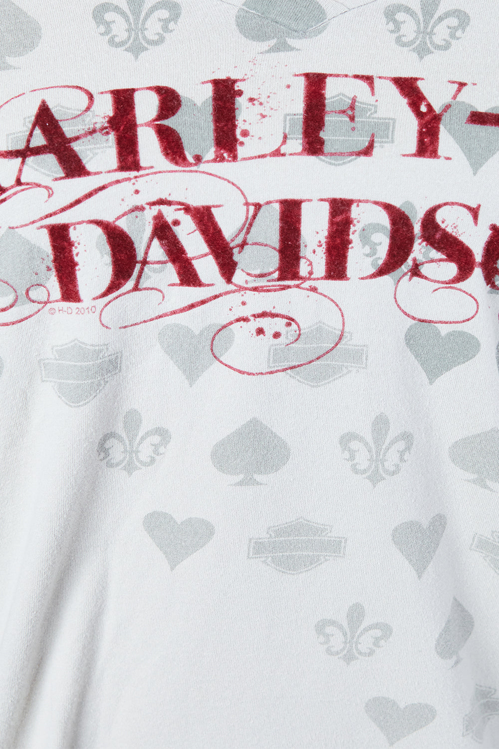 Harley Davidson Green Velvet Logo Print T Shirt