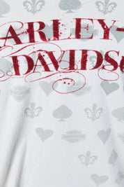 Harley Davidson Green Velvet Logo Print T Shirt