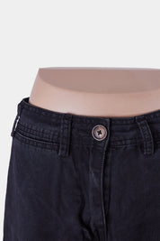 GLASSONS Black High Waisted Cotton Trousers