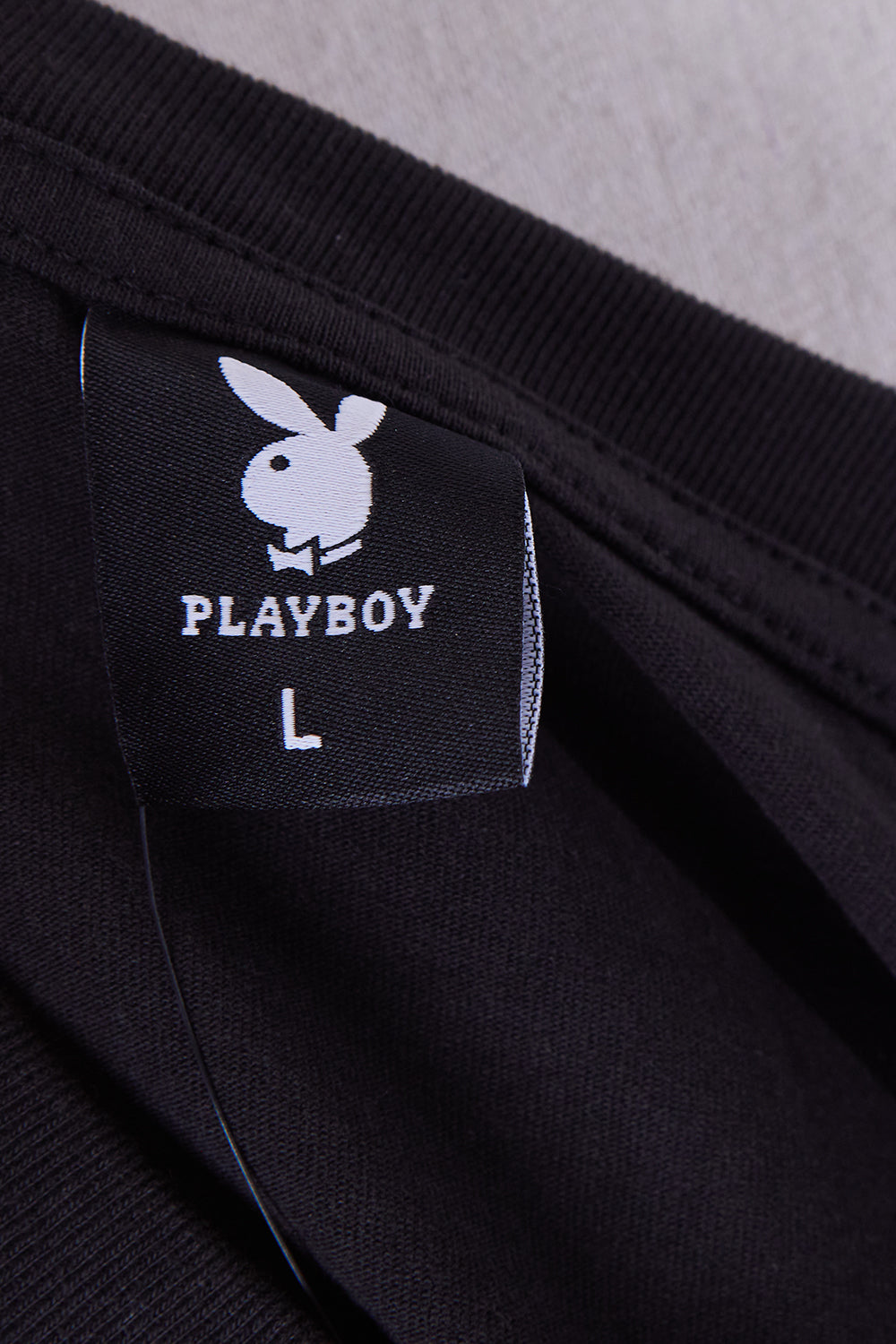 PLAYBOY Black Logo Print T Shirt