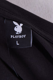 PLAYBOY Black Logo Print T Shirt