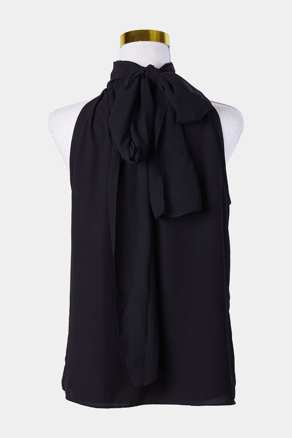 PORTMANS Black High Neck Tie Back Blouse