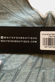 White Fox Blue Denim Top