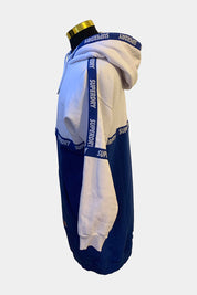 SUPERDRY White And Blue Hoodie Dress