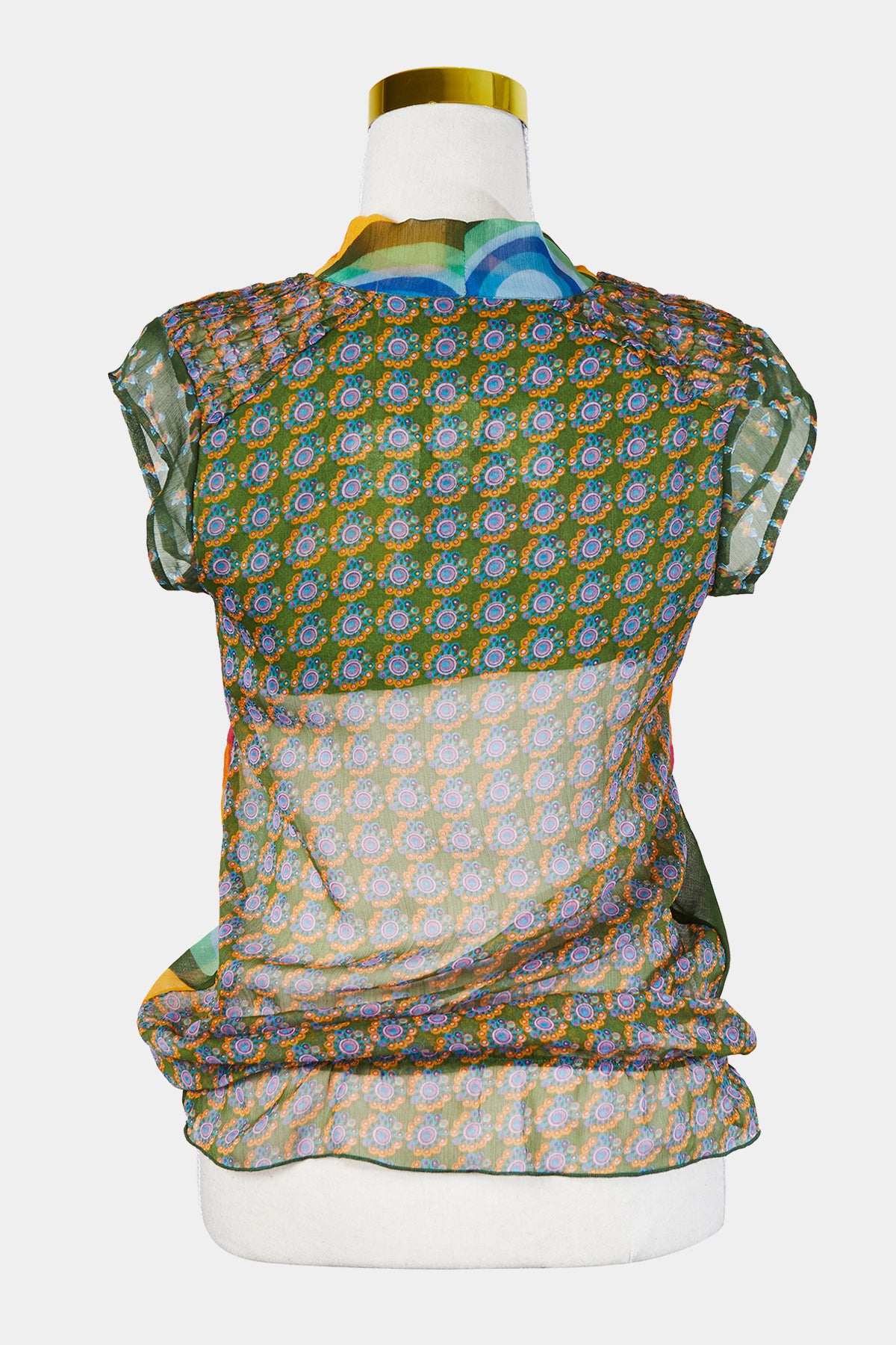 DESIGUAL Multi Tie Neck Sleeveless Blouse