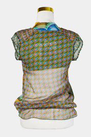 DESIGUAL Multi Tie Neck Sleeveless Blouse