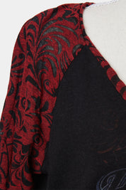 Harley Davidson Motorcycles Black and Red Print Longsleeve T Shirt