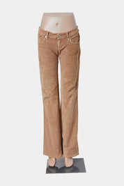 ZIMMERMANN Tan Low Rise Corduroy Trousers