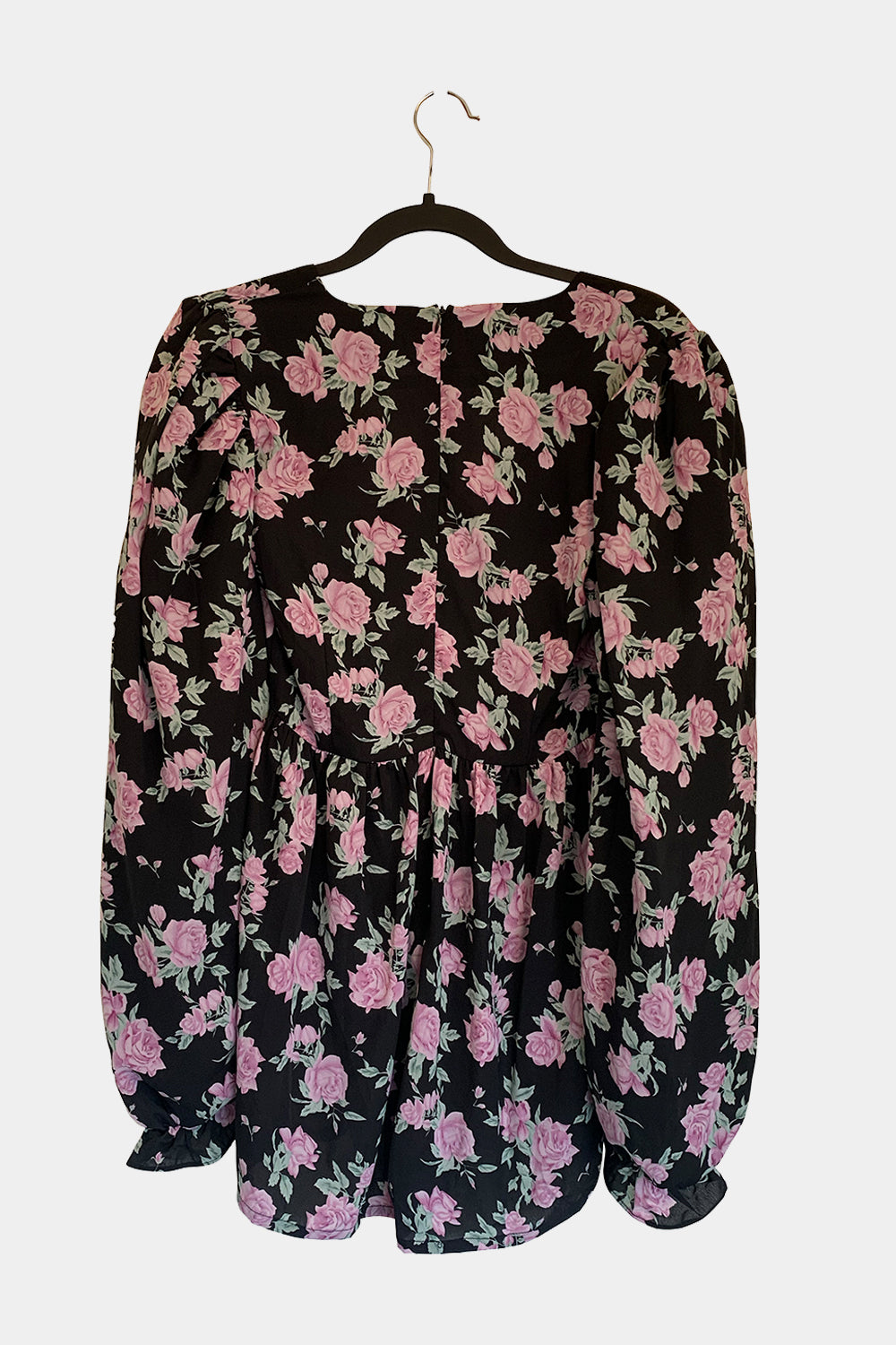 Nasty Gal Black Floral Romper