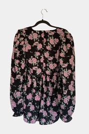 Nasty Gal Black Floral Romper