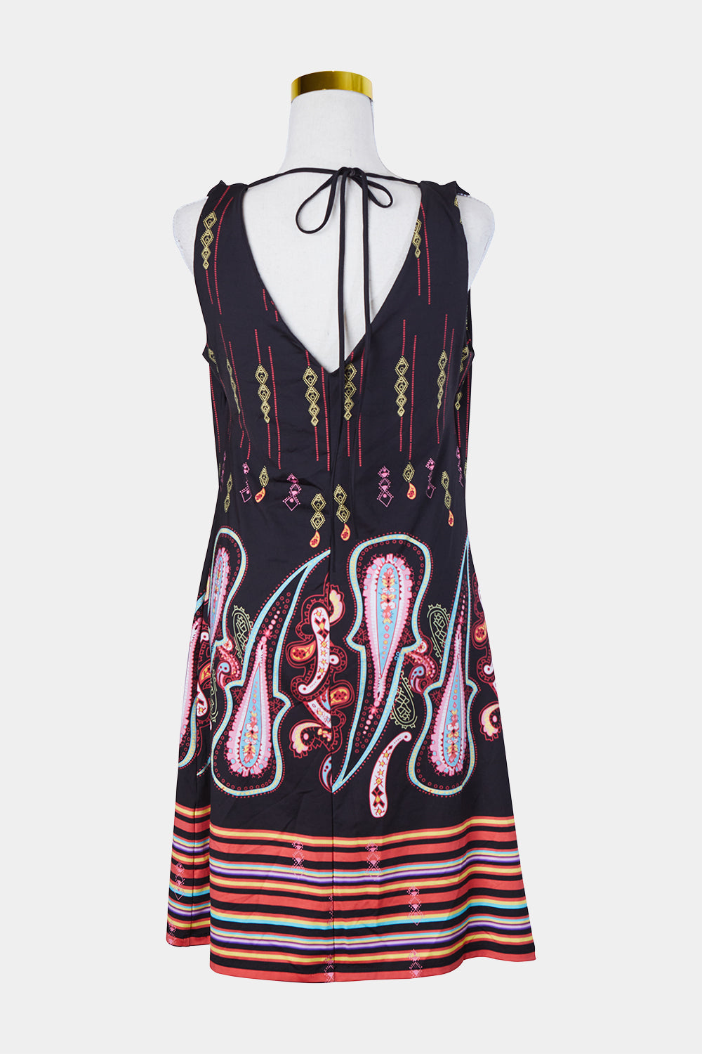 Nsc Studio Collection Black Rhinestone Pattern Slinky Dress