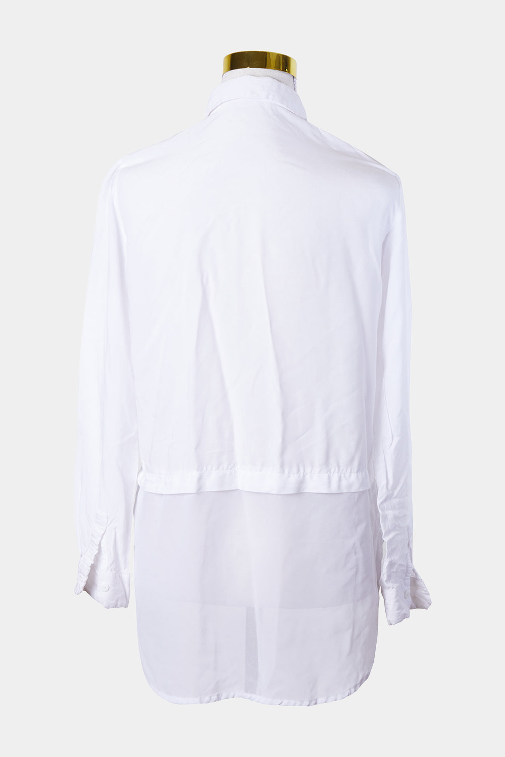 PILGRIM White Sheer Insert Hi Lo Blouse