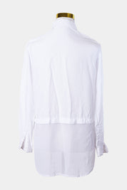 PILGRIM White Sheer Insert Hi Lo Blouse