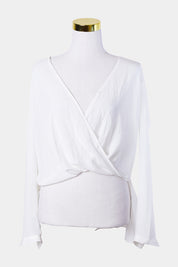 PILGRIM Whitet Sheer Hi Lo Blouse