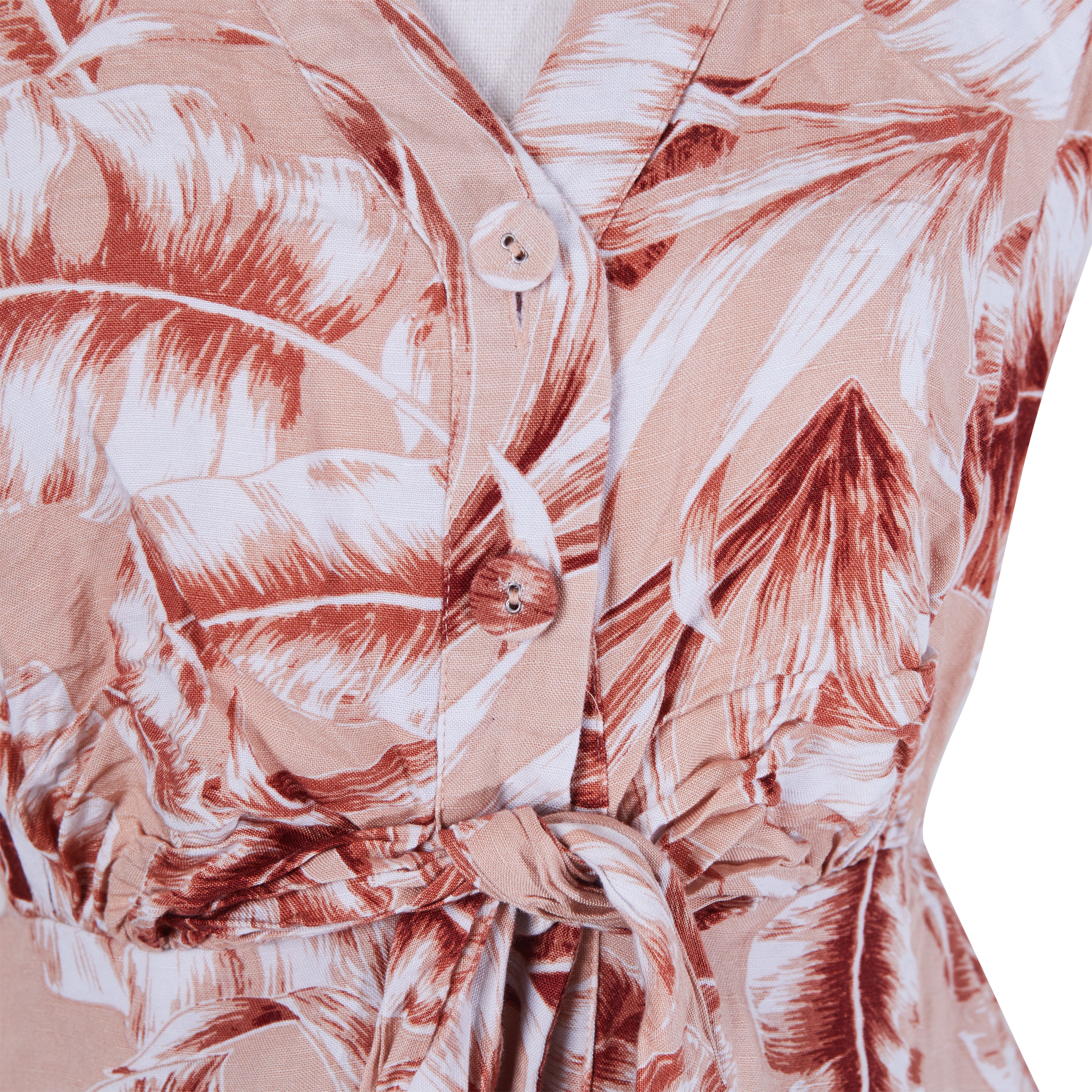 WITCHERY Orange Fern Print Sleeveless Summer Dress