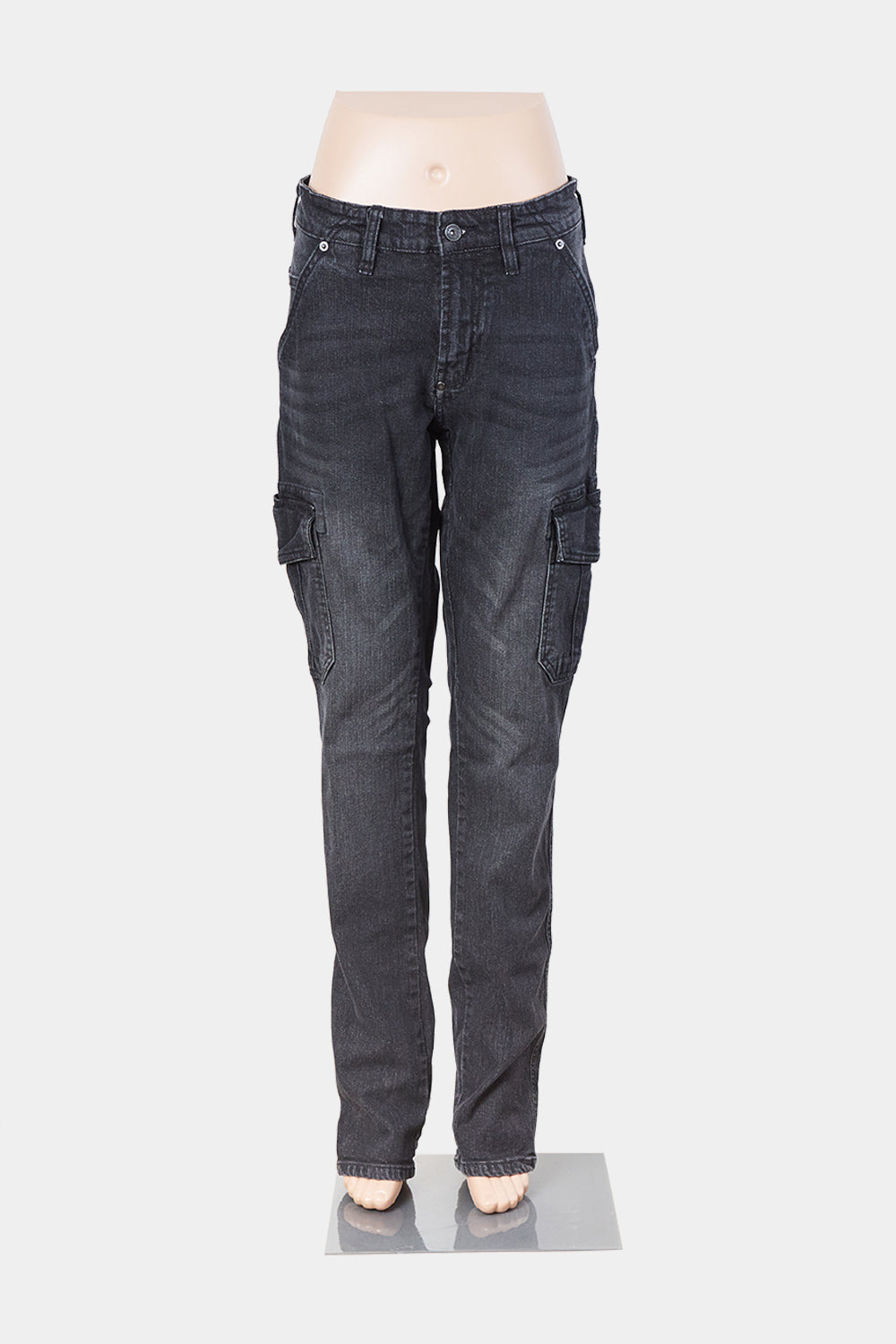 Utility Diadora Black Cargo Denim Jeans