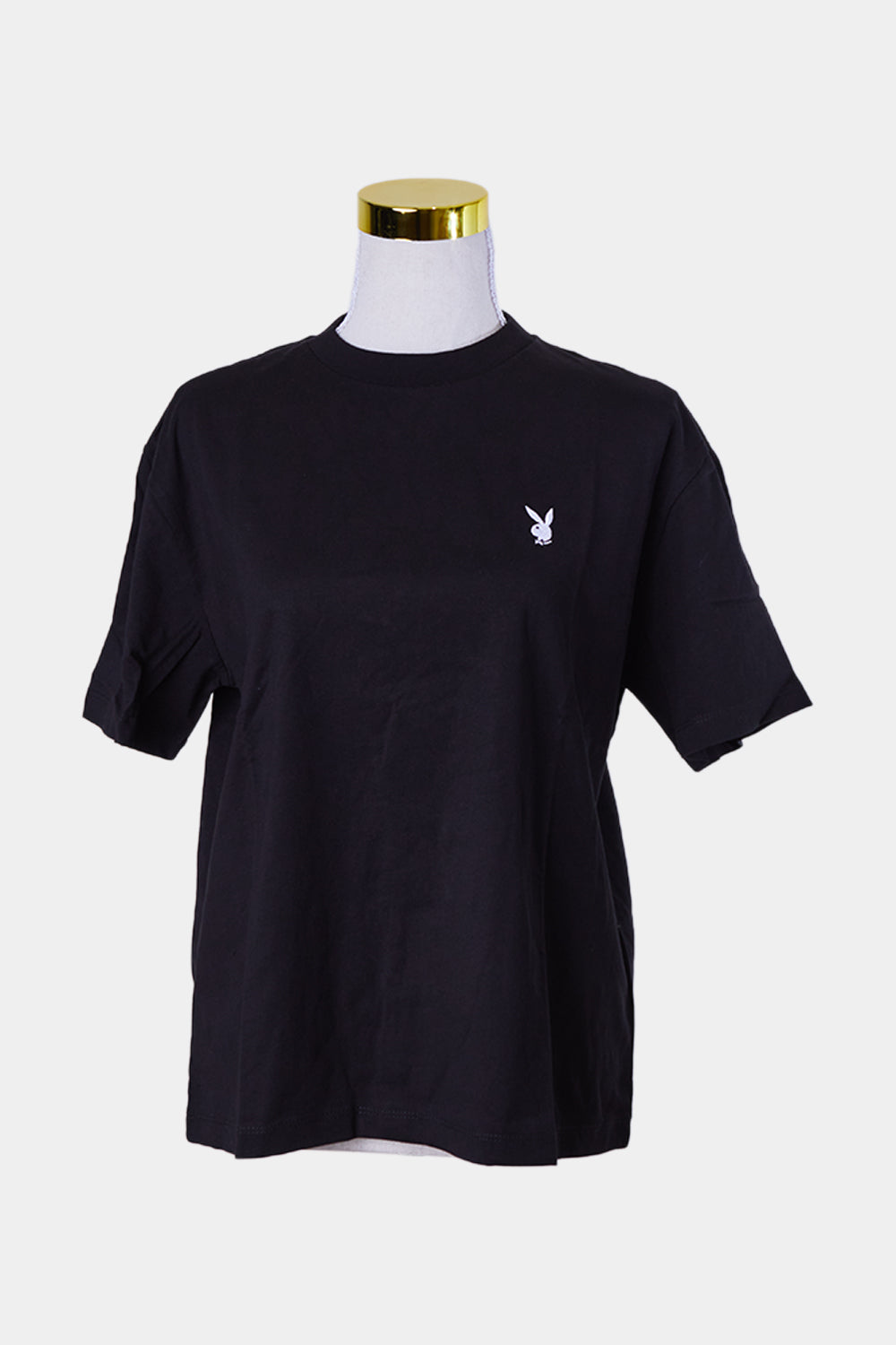 PLAYBOY Black Embroidered Logo T Shirt