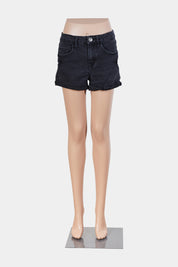 Assorted Brands Black Hi Rise Distressed Denim Shorts