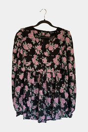 Nasty Gal Black Floral Romper