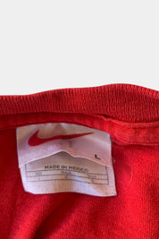 NIKE Red Vintage Basketball Swoosh' Tshirt