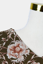 Jacqui E Khaki Print Long Sleeve Loose Top