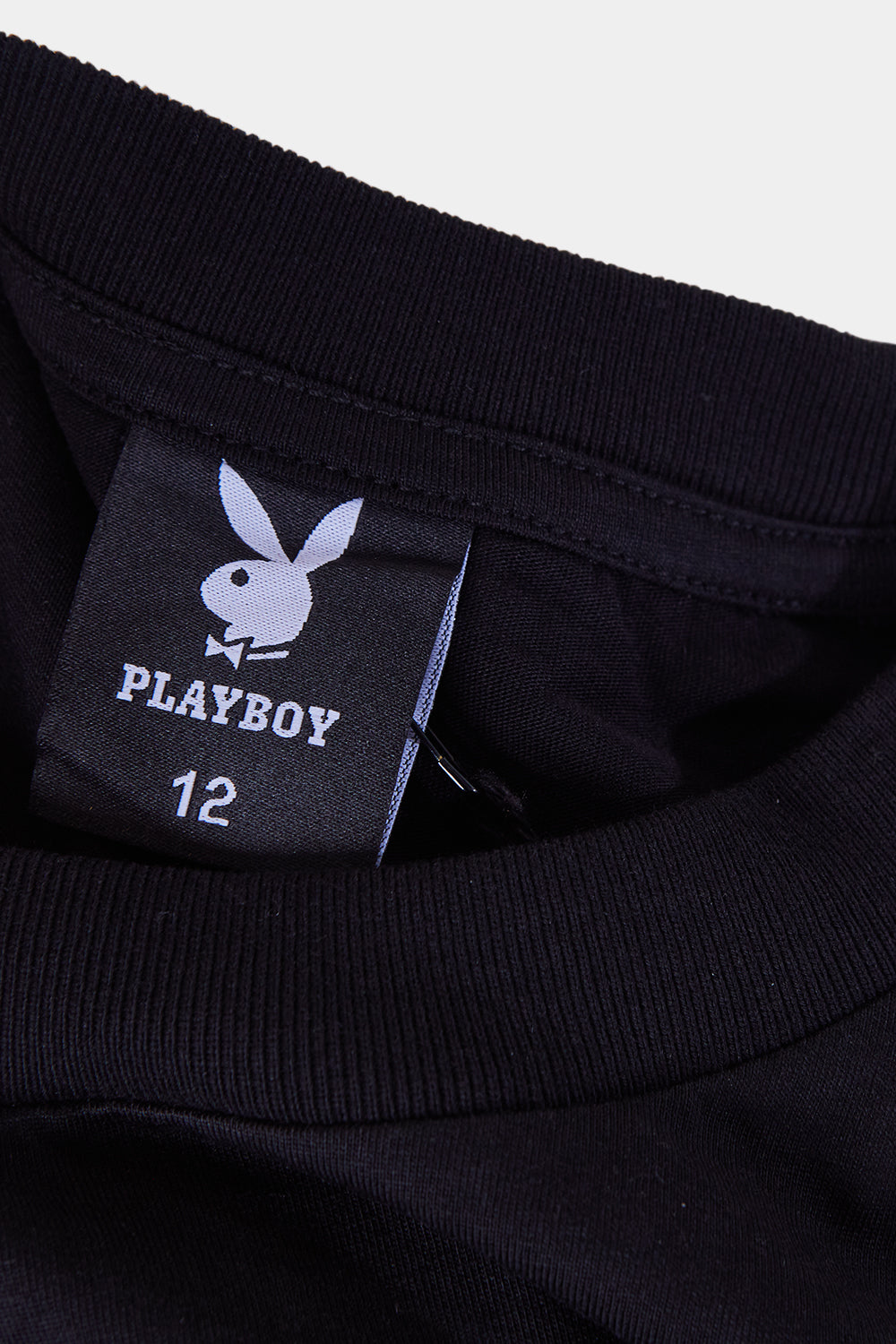 PLAYBOY Black Embroidered Logo T Shirt
