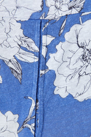 WITCHERY Blue and White Floral Swing Top