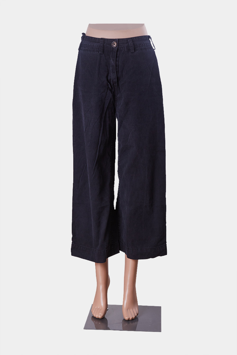 GLASSONS Black High Waisted Cotton Trousers
