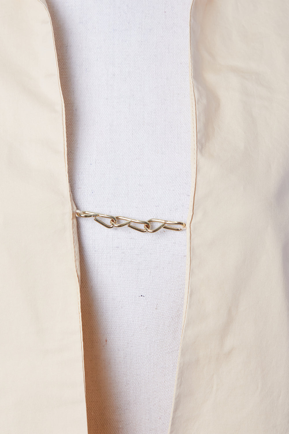 LIONESS Pastel Orange Gold Link Detail Shirt