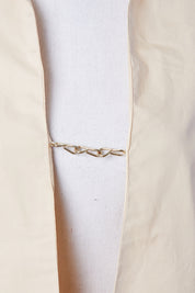 LIONESS Pastel Orange Gold Link Detail Shirt