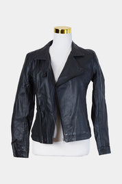 Assorted Brands Black Faux Leather Biker Jacket