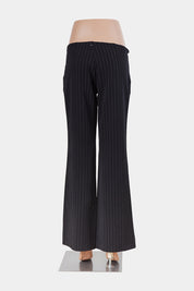 Assorted Brands Black Pinstripe Low Rise Trousers