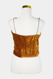 Urban Outfitters Amber Velvet Crop Top