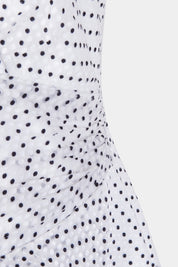 Forever New White Polkadot Flocked Mini Dress
