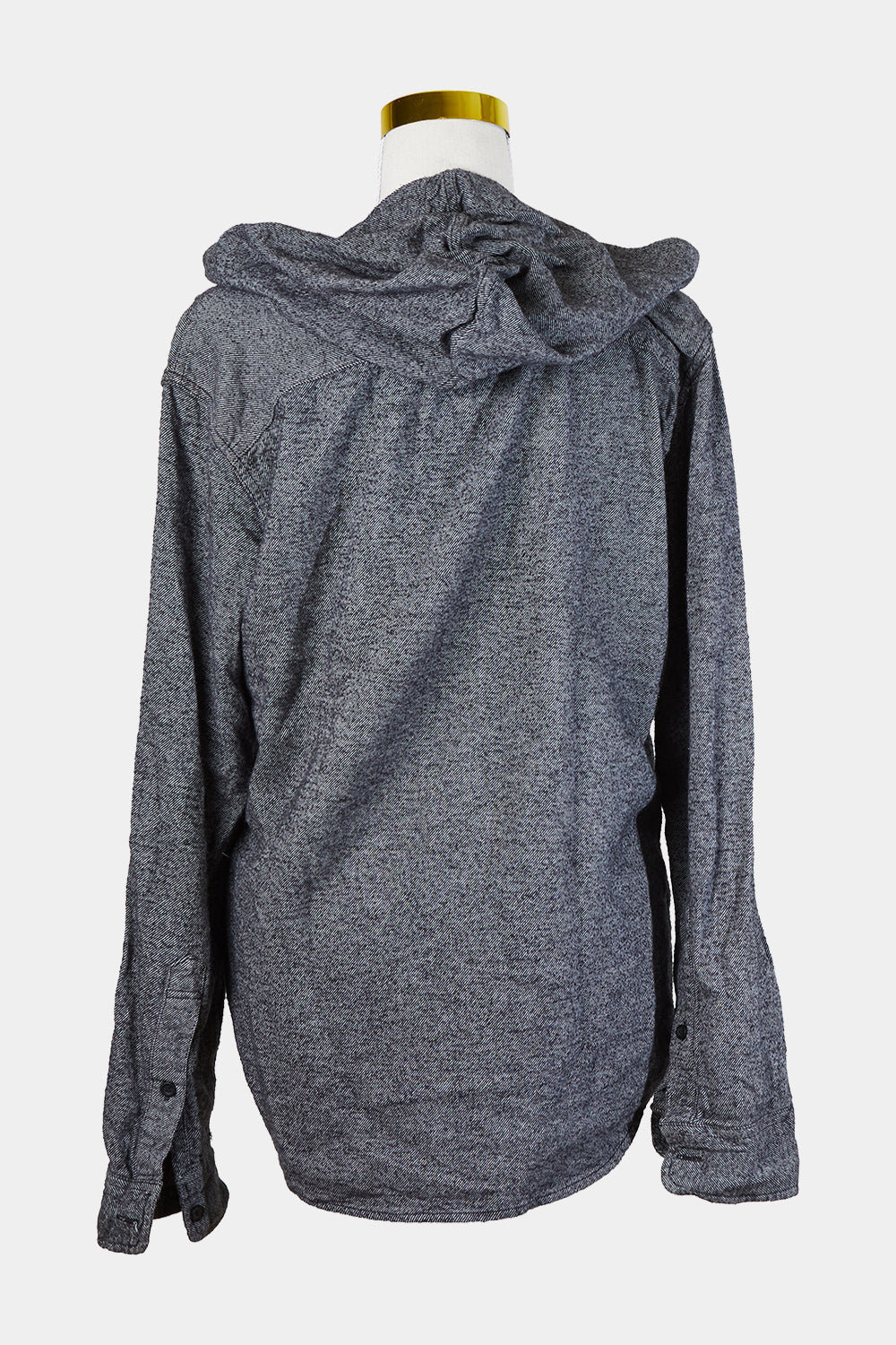 HOLLISTER Mid Blue Flannel Hooded Shirt