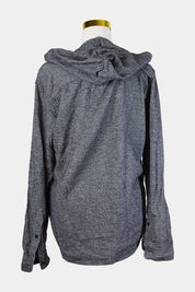 HOLLISTER Mid Blue Flannel Hooded Shirt