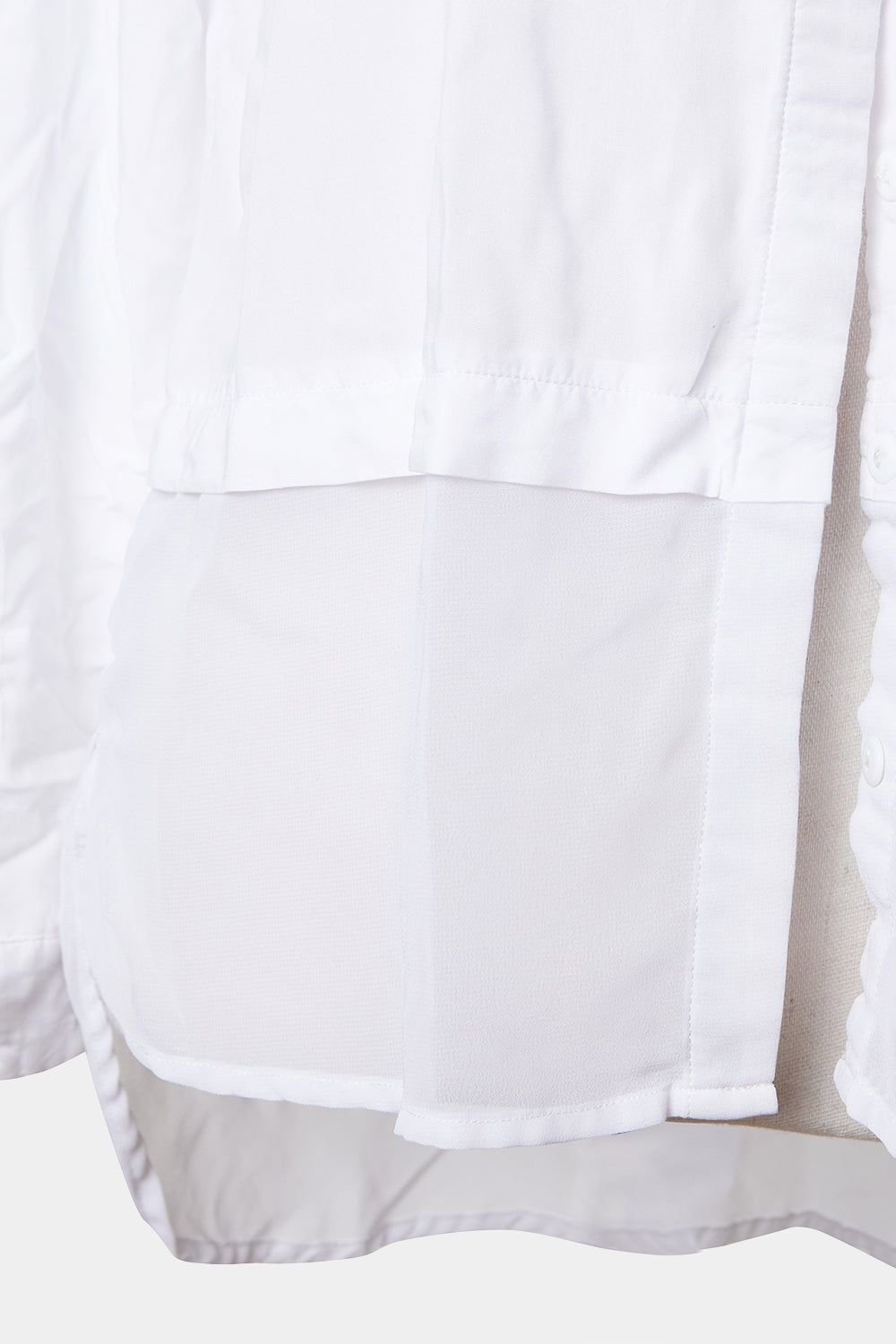 PILGRIM White Sheer Insert Hi Lo Blouse