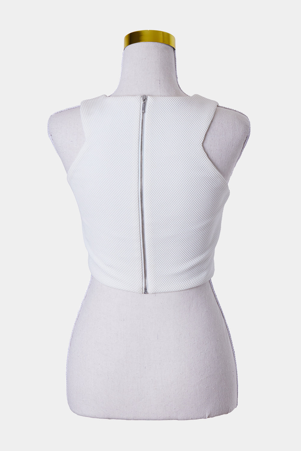Forever New White Crop Crossover Top