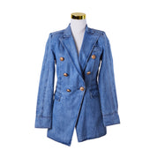 MOSSMAN Blue Denim Blazer