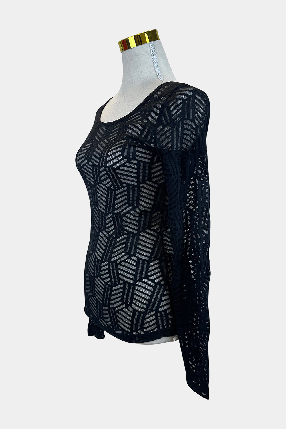 My Direction Black Sheer Top