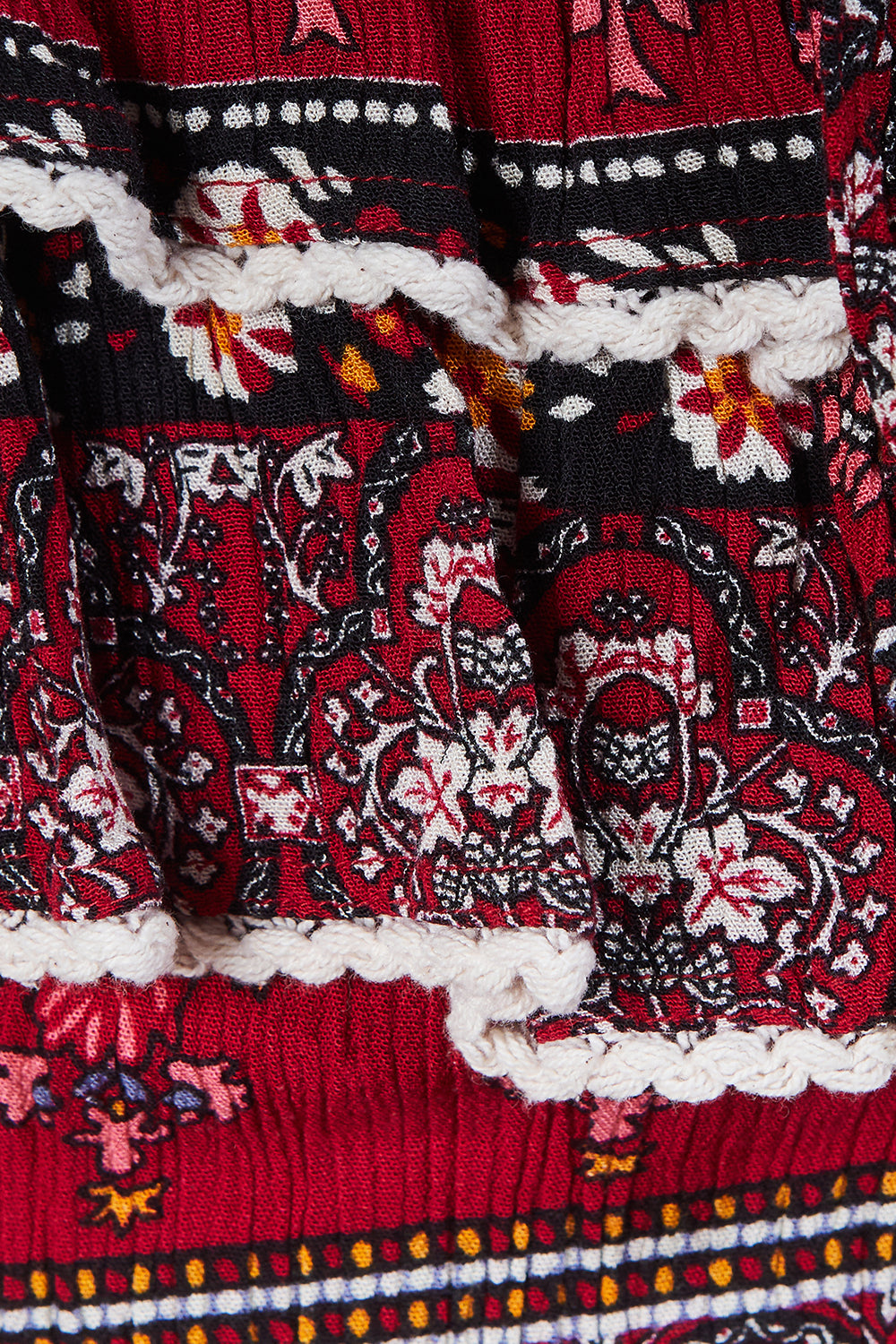 ATMOSPHERE Red Frill Detail Maxi Skirt