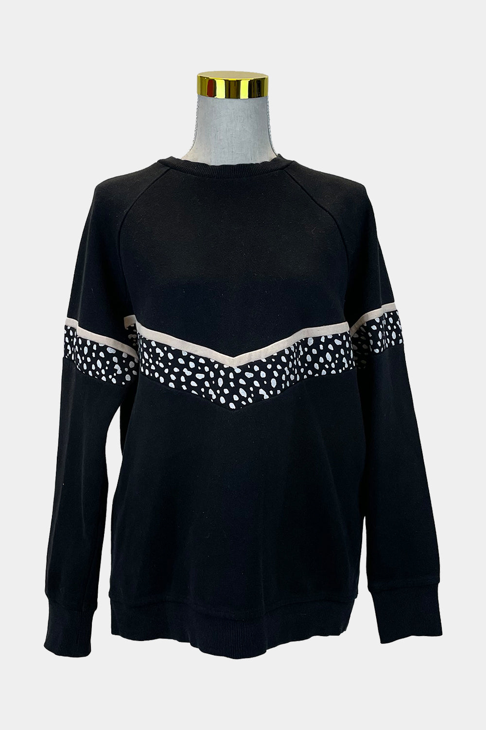 White Fox Black Sweatshirt