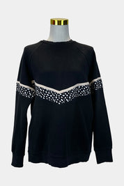 White Fox Black Sweatshirt