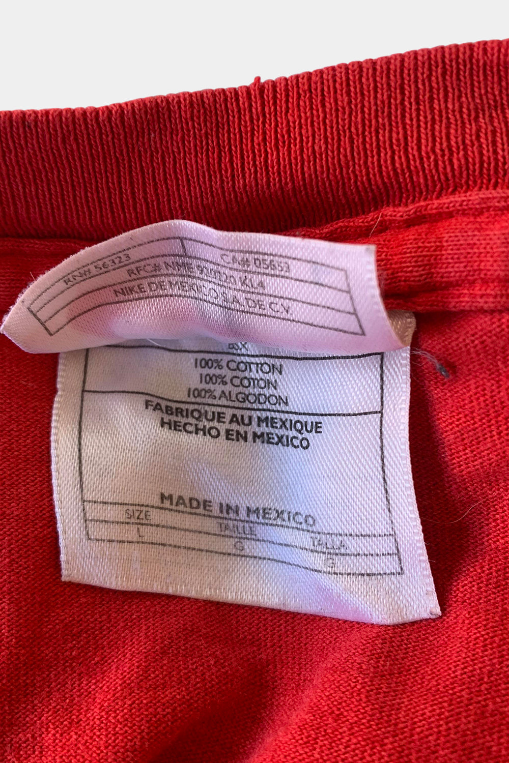 NIKE Red Vintage Basketball Swoosh' Tshirt