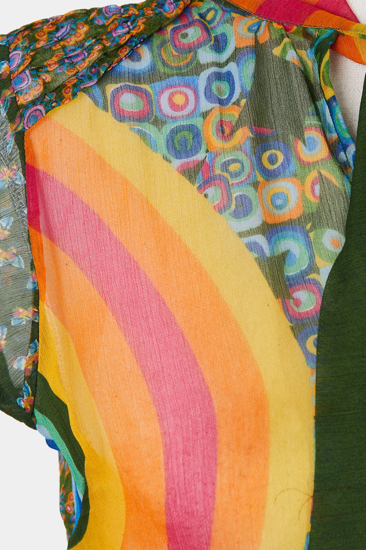 DESIGUAL Multi Tie Neck Sleeveless Blouse